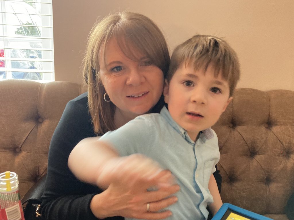 Image of mum and son